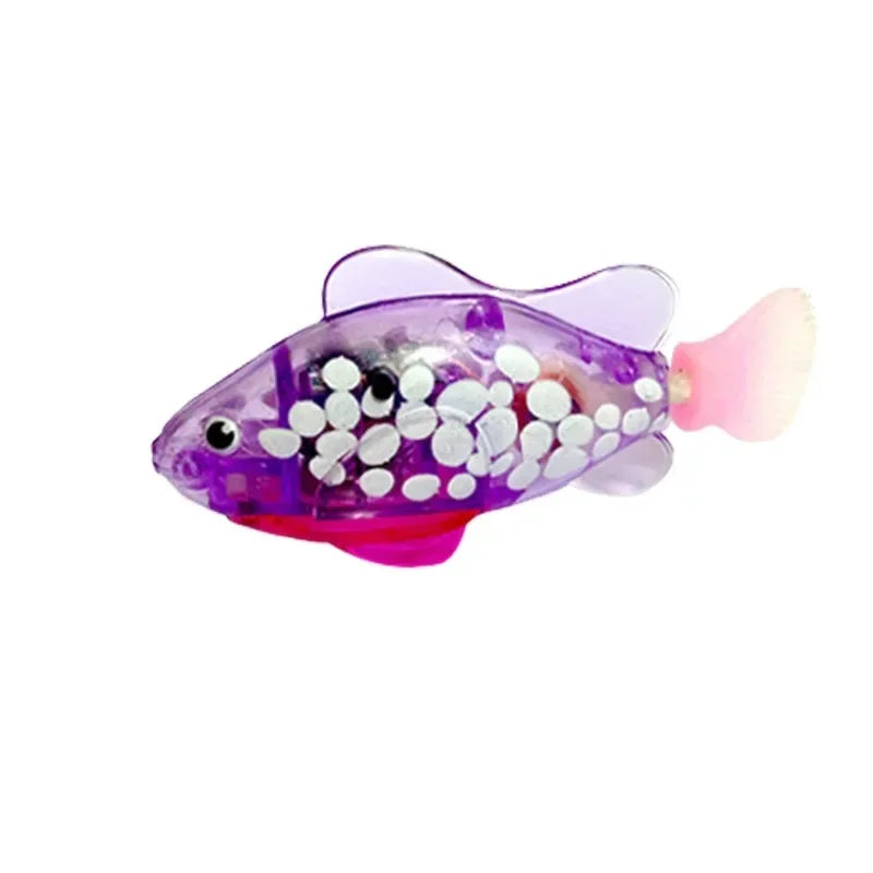 Deep Purple AquaPet robotic swimming fish close-up