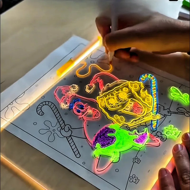 GlowBoard™ LED Drawing Board — Light-Up Message & Art Board with Colour Pens for Kids