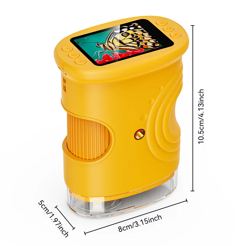 DiscoverScope kids microscope size reference diagram