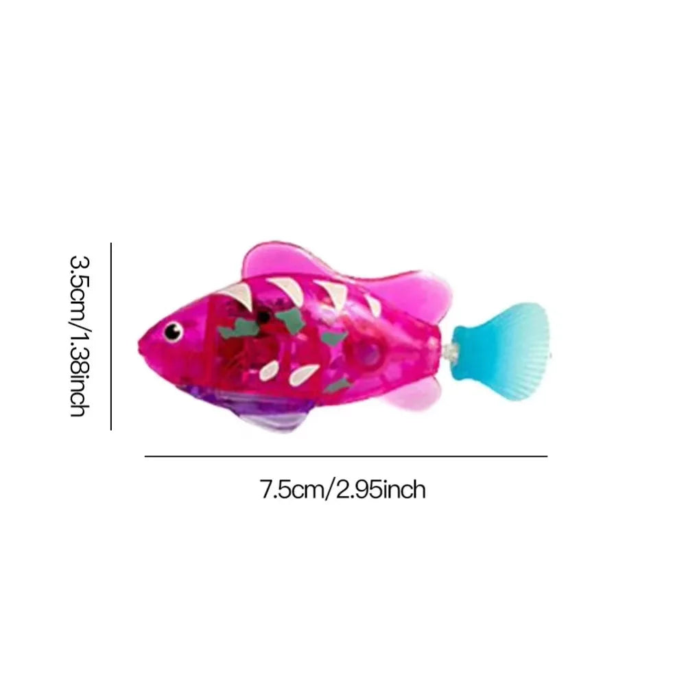 AquaPet robotic swimming fish size reference diagram