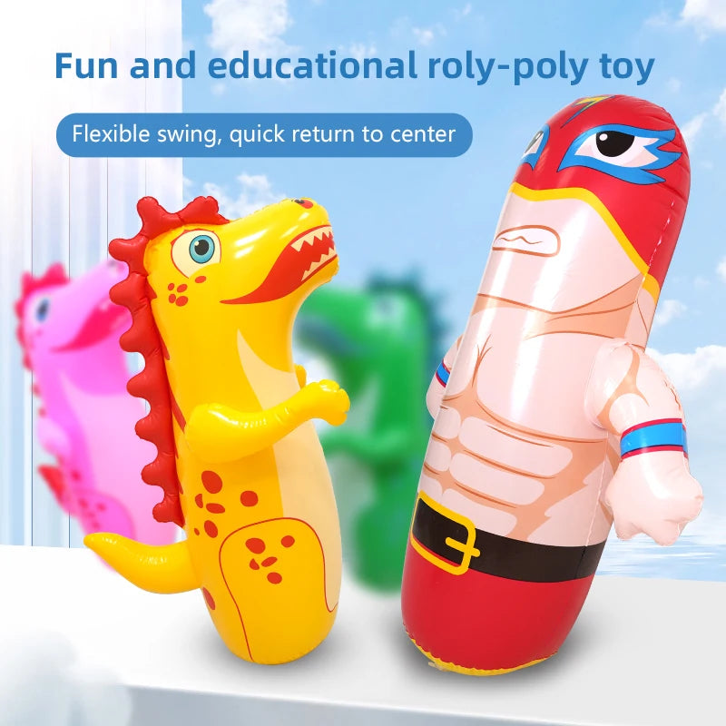 DinoPunch™ Inflatable Dinosaur Punching Bag — Bounce-Back Bop Bag for Kids