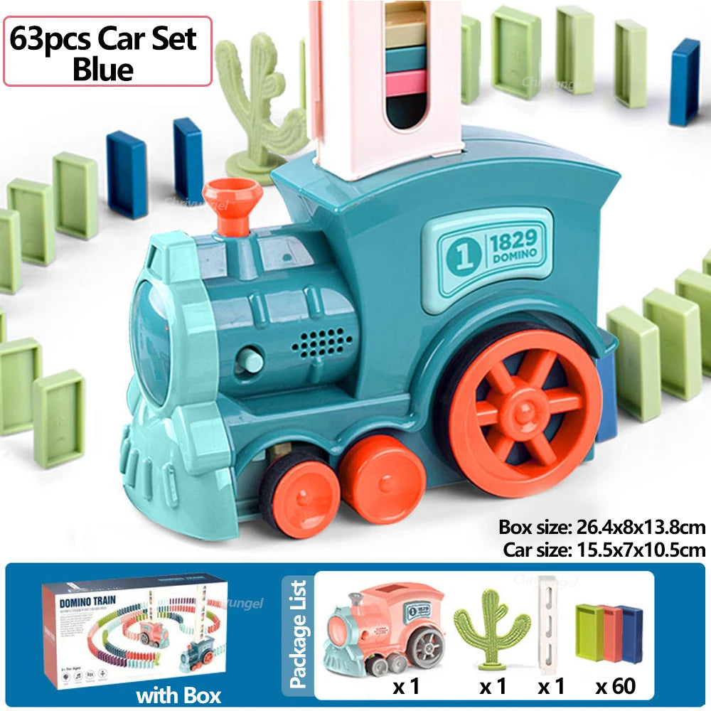 DominoExpress™ Automatic Domino Train Set — Self-Laying Domino Builder for Kids