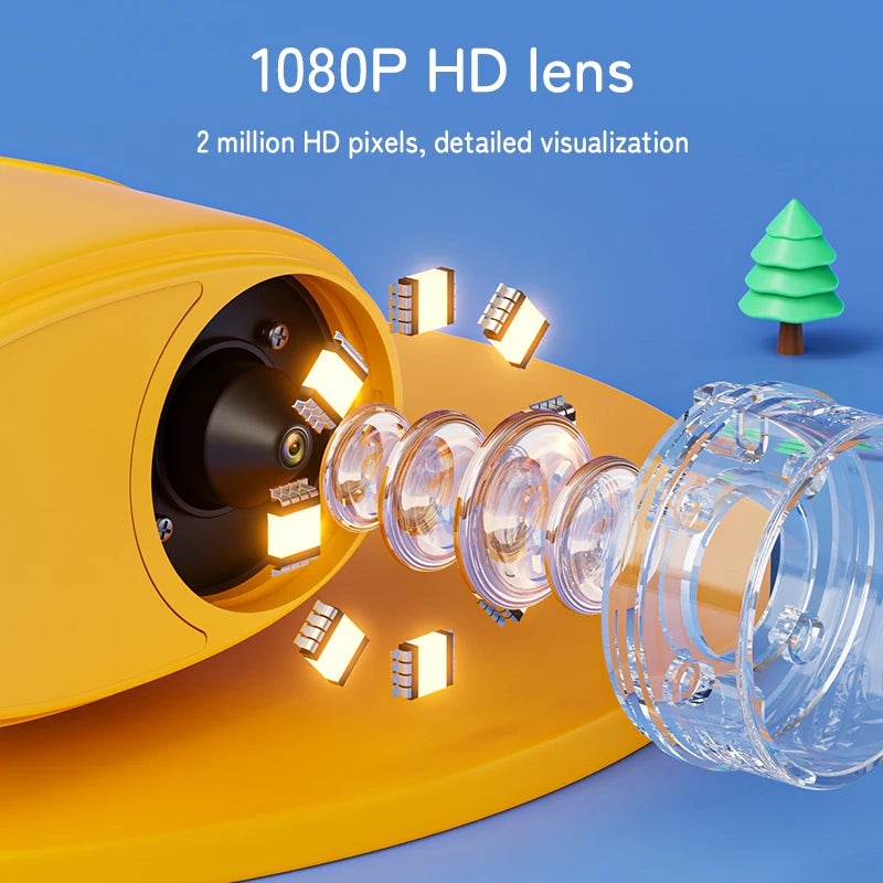 Diagram of the DiscoverScope lens and light design
