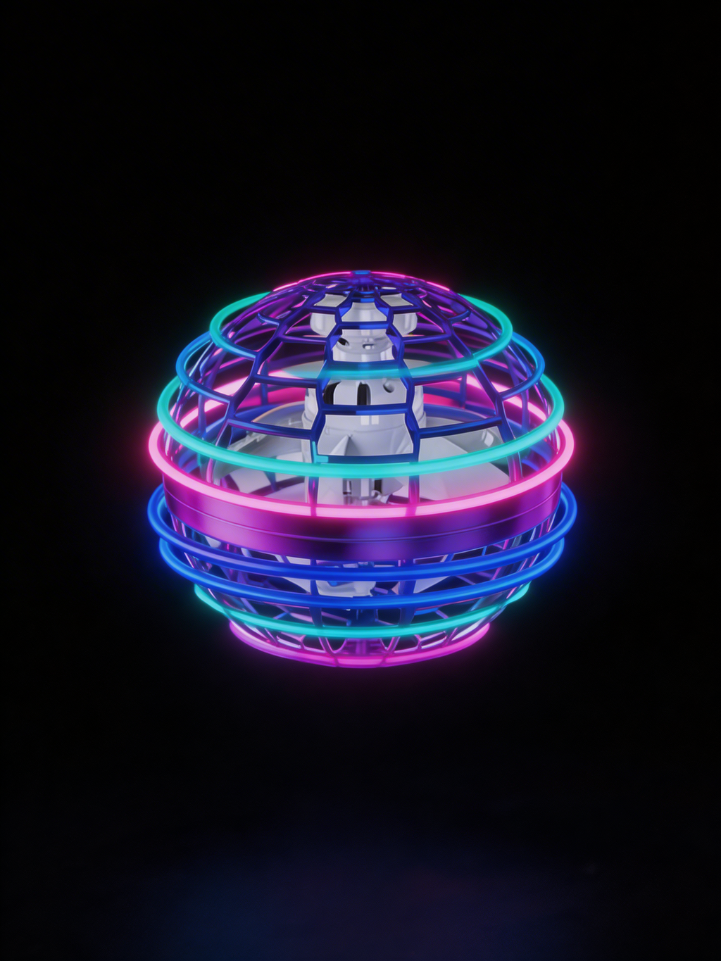 BoomerangBall hover ball resting in an open hand