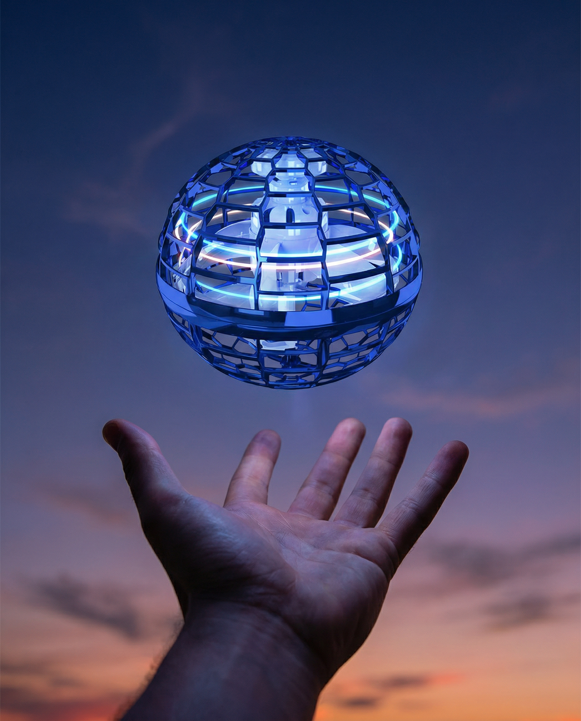 BoomerangBall™ Hand-Controlled Flying Hover Ball — Throw It Out, Watch It Come Back