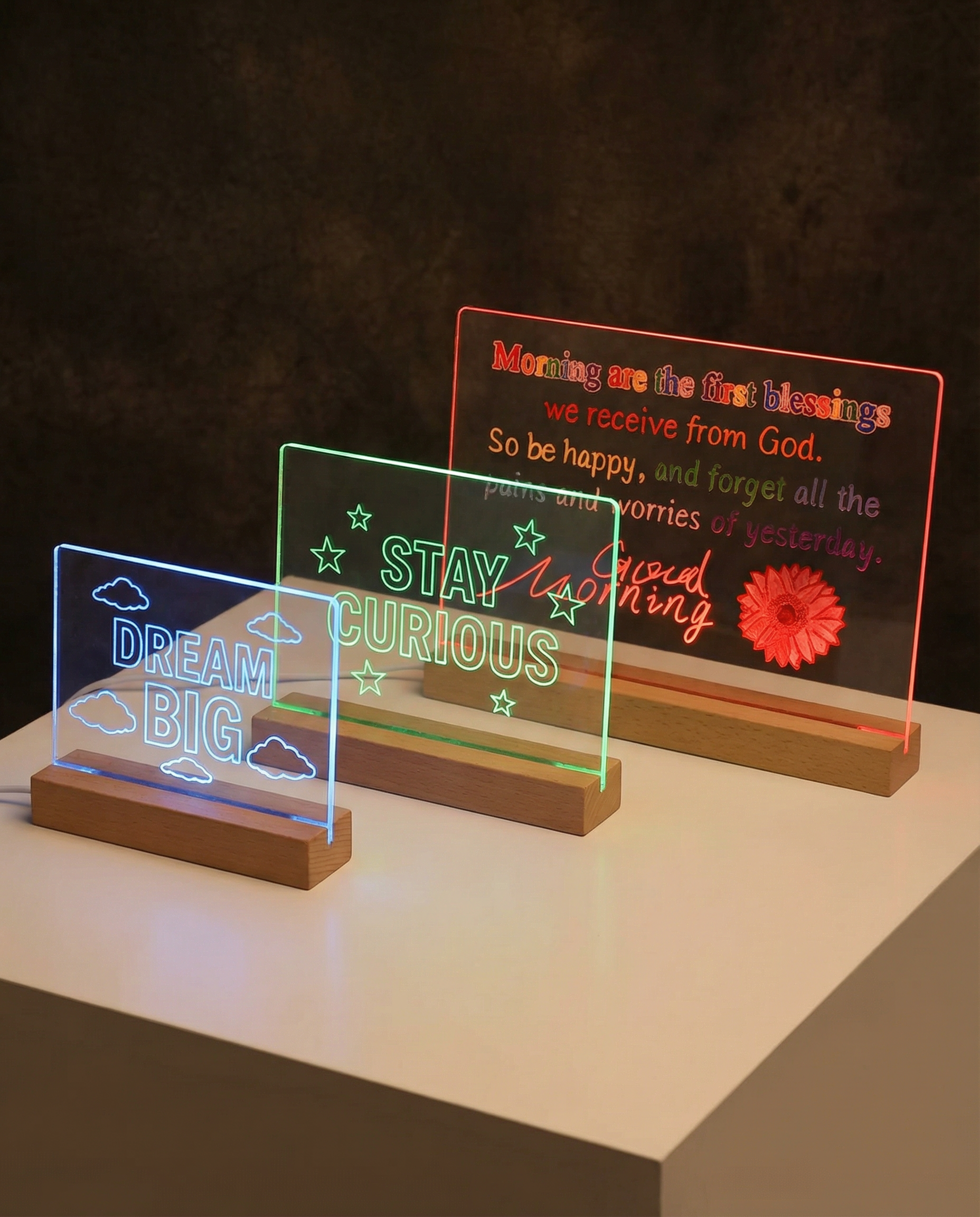 GlowBoard™ LED Drawing Board — Light-Up Message & Art Board with Colour Pens for Kids