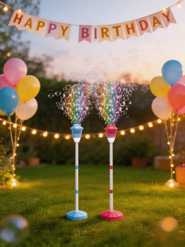 BubbleStorm™ Automatic Standing Bubble Machine with LED Lights for Kids review