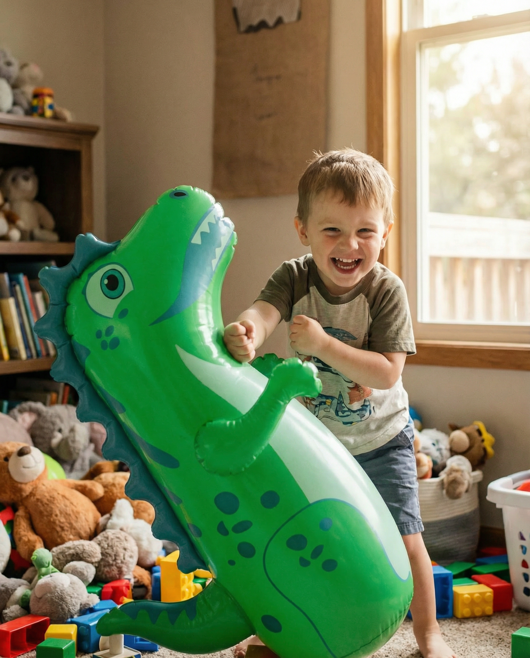 DinoPunch™ Inflatable Dinosaur Punching Bag — Bounce-Back Bop Bag for Kids