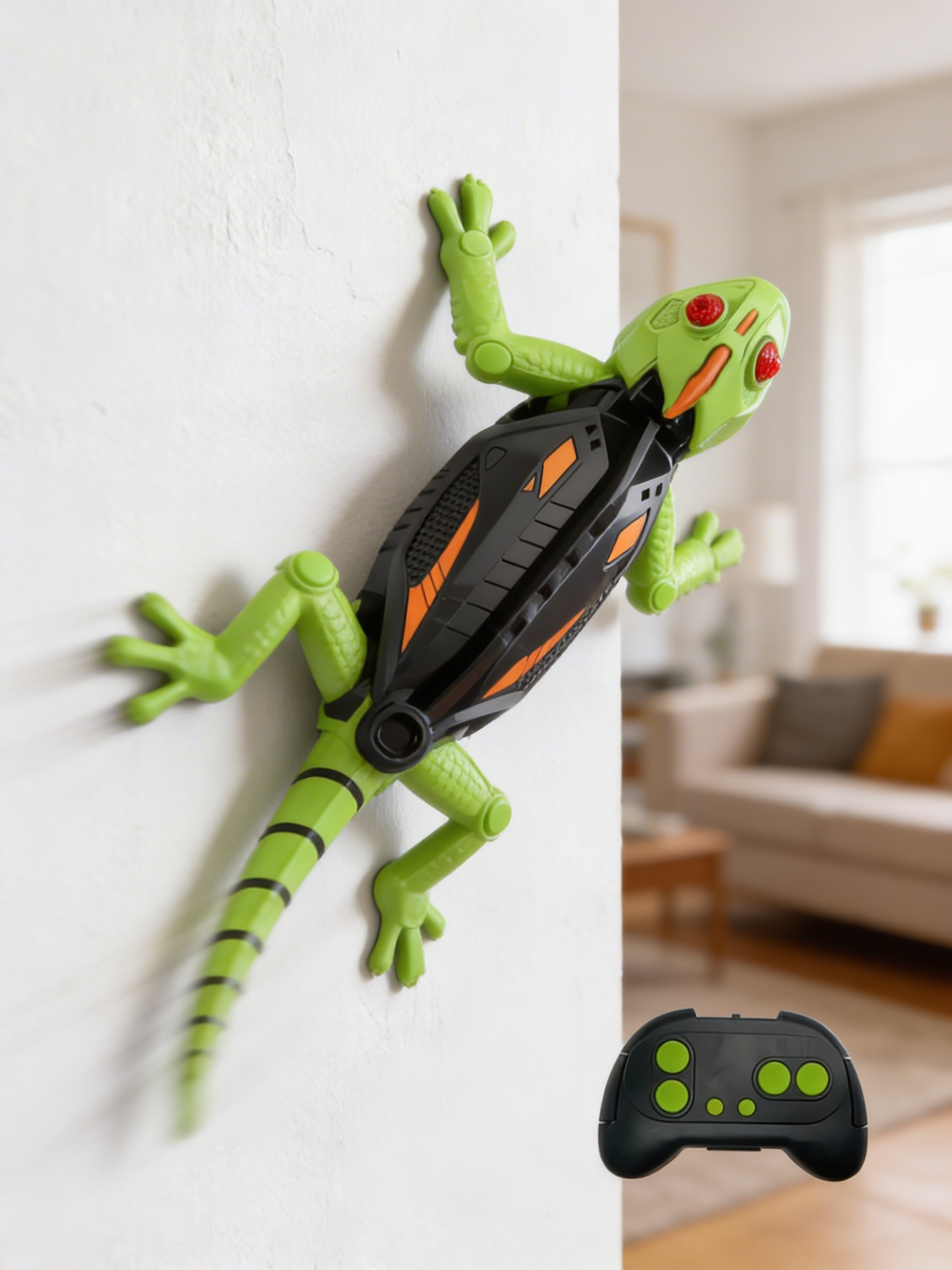 CrawlBot™ RC Wall Climbing Gecko — Remote Control Lizard Toy with LED Eyes for Kids