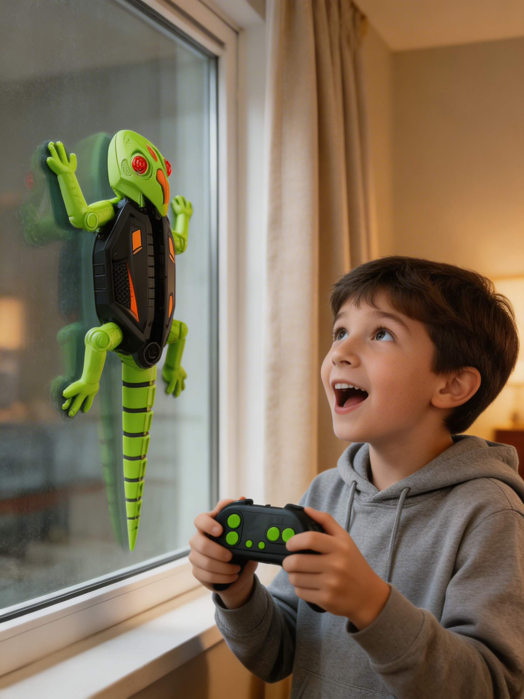 CrawlBot™ RC Wall Climbing Gecko — Remote Control Lizard Toy with LED Eyes for Kids