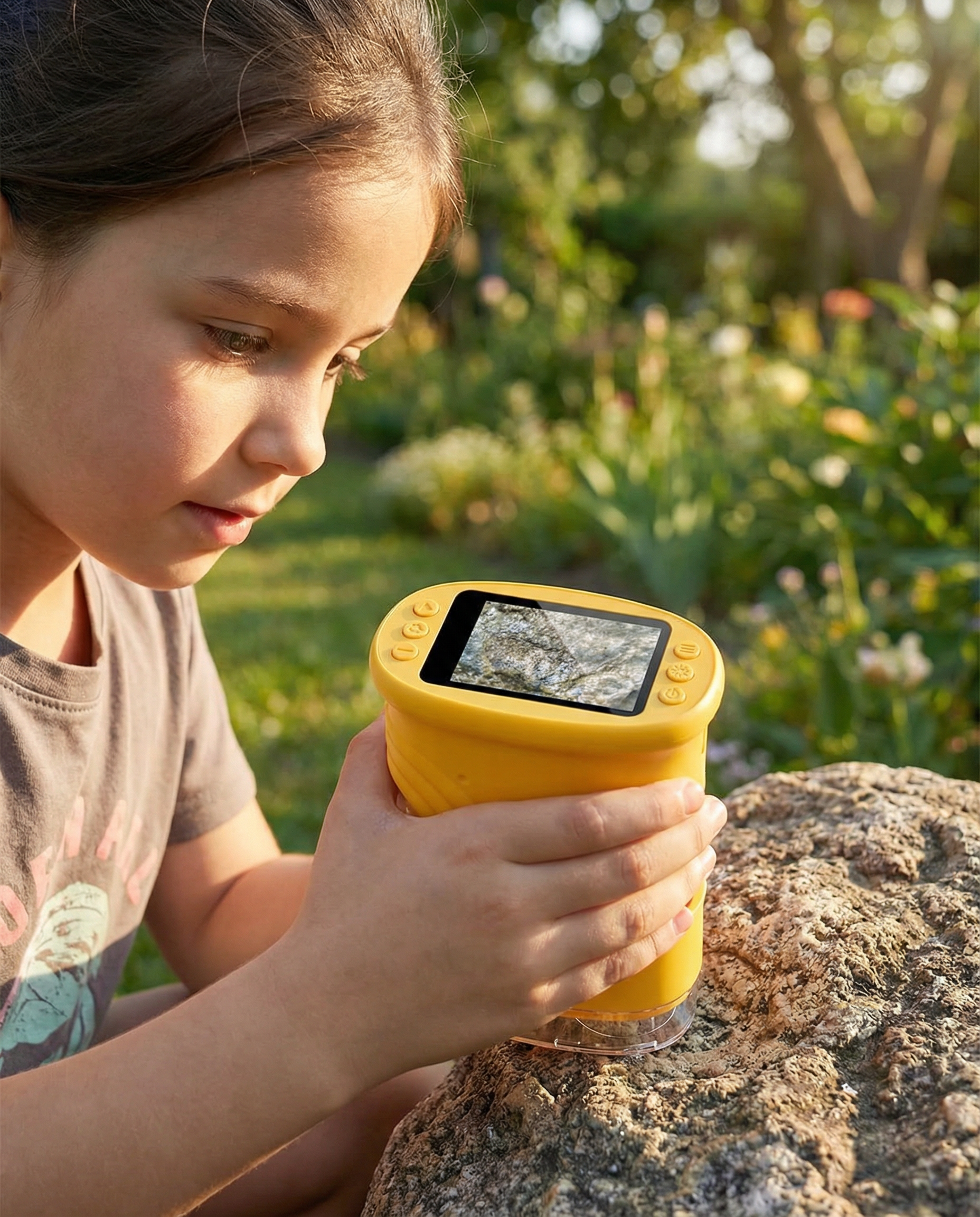 DiscoverScope™ Kids Digital Microscope — 1000X Handheld Science Explorer with HD Screen
