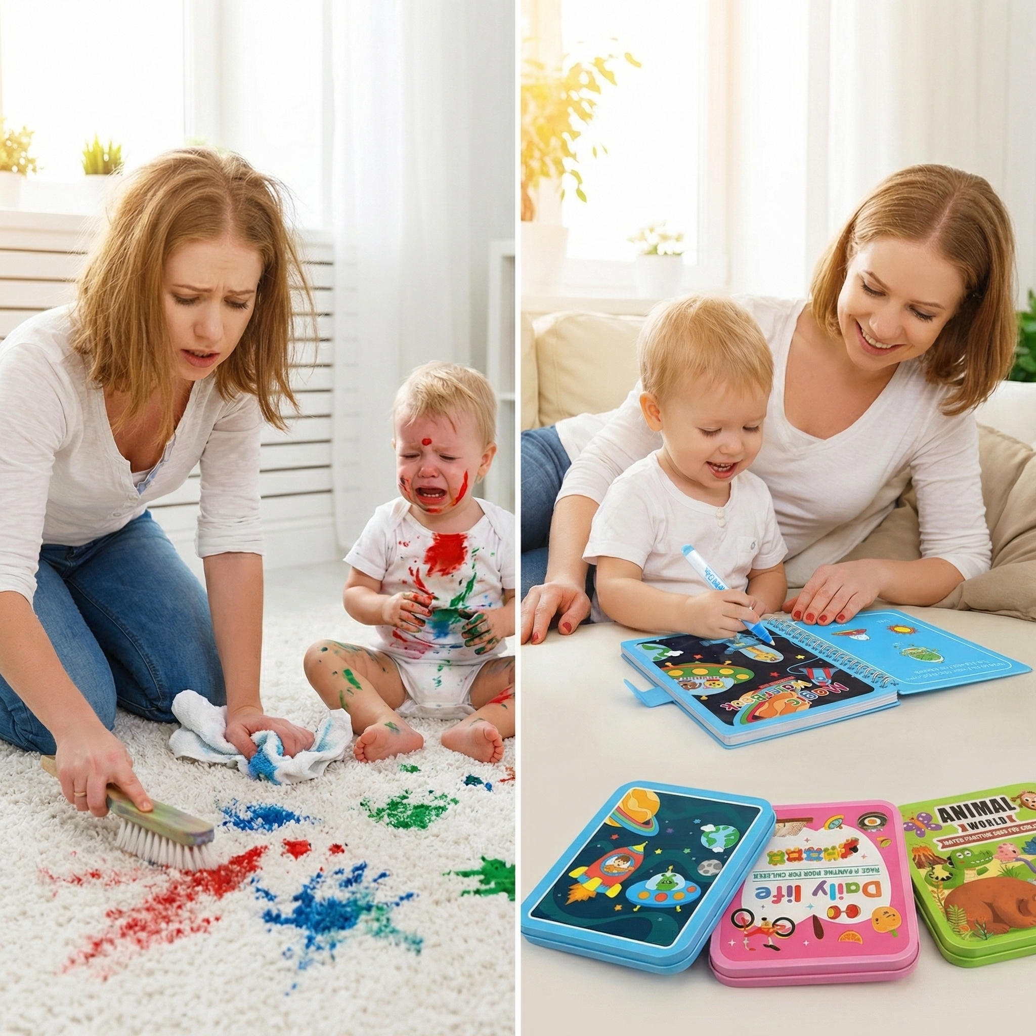 Before and After using AquaReveal