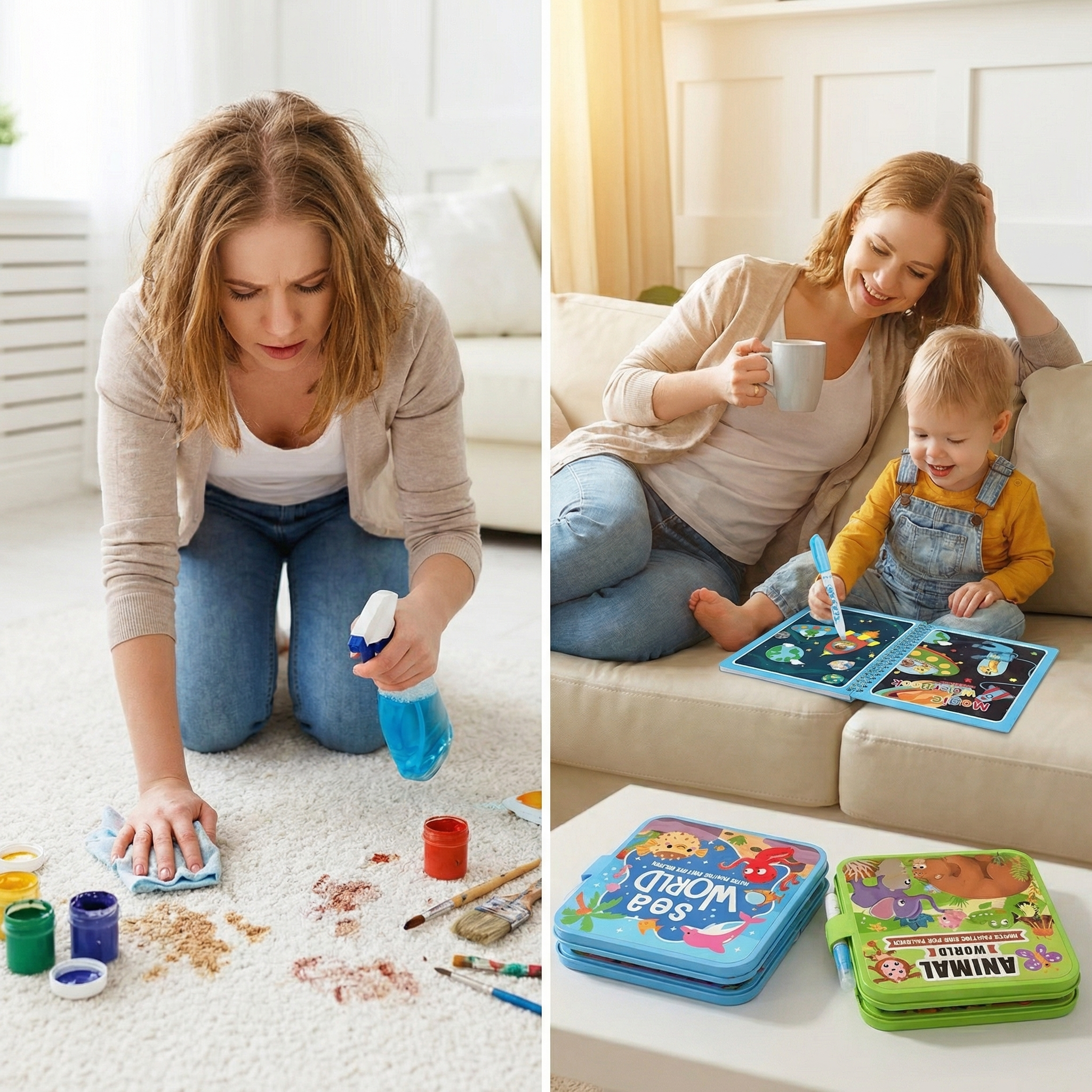 Before and After using AquaReveal